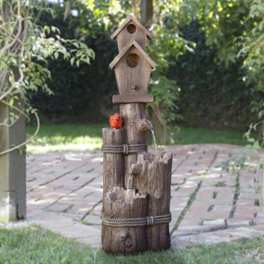 3-tier birdhouse water fountain for $124