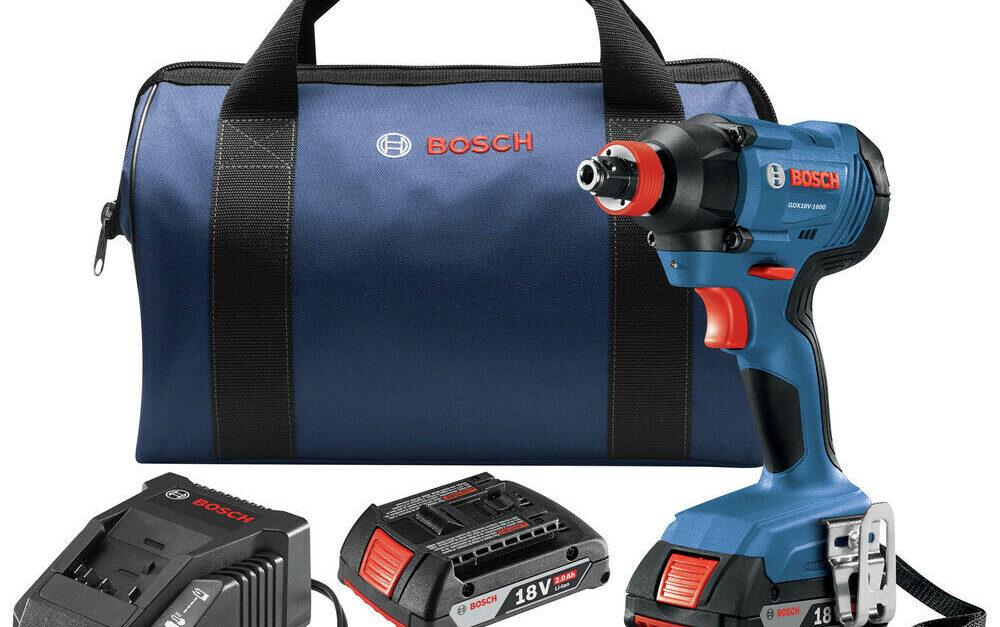 Bosch refurbished 18V 1/4″ 1/2″ impact driver kit for $72