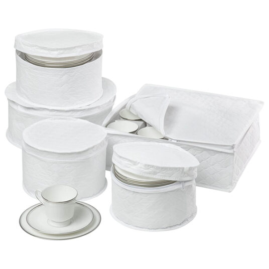 Honey-Can-Do 5-piece dinnerware storage set for $10