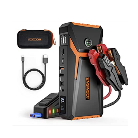 Engindot 18000mAh car jump starter with case and cables for $37