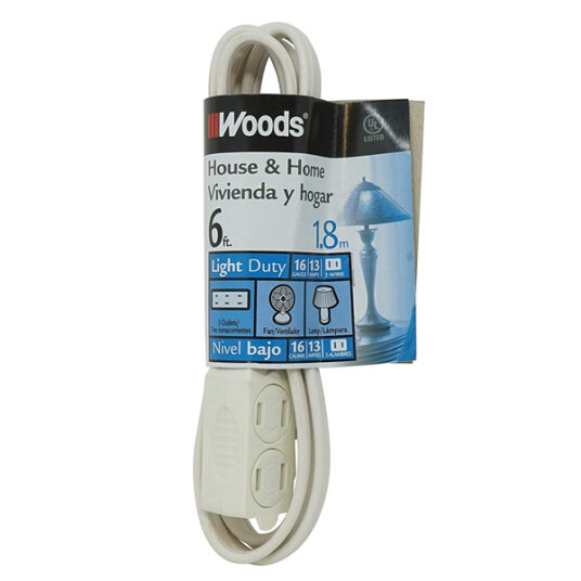 Woods 3-outlet 16/2 cube extension cord for $2