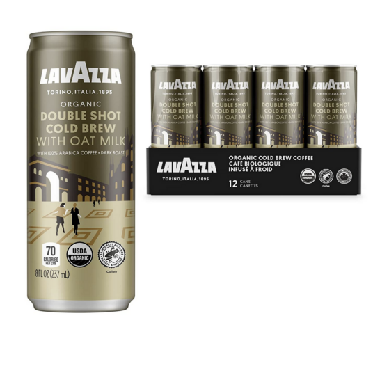 12-count Lavazza Organic double shot oat milk cold brew coffee for $19