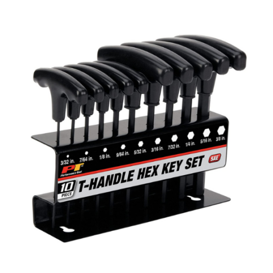 Performance Tool 10-piece SAE T-handle hex key set for $15