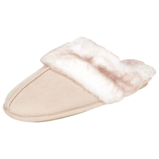 Jessica Simpson women’s comfy faux fur slippers from $9