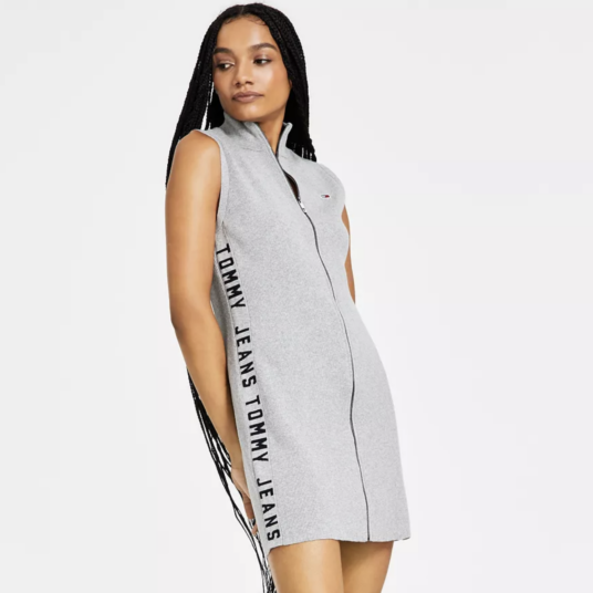 Tommy Jeans women’s zip-front sweater dress for $18