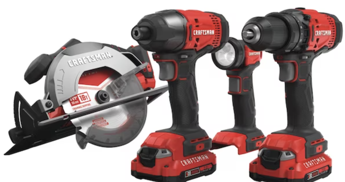 Today only: Craftsman V20 4-tool power tool combo kit for $149