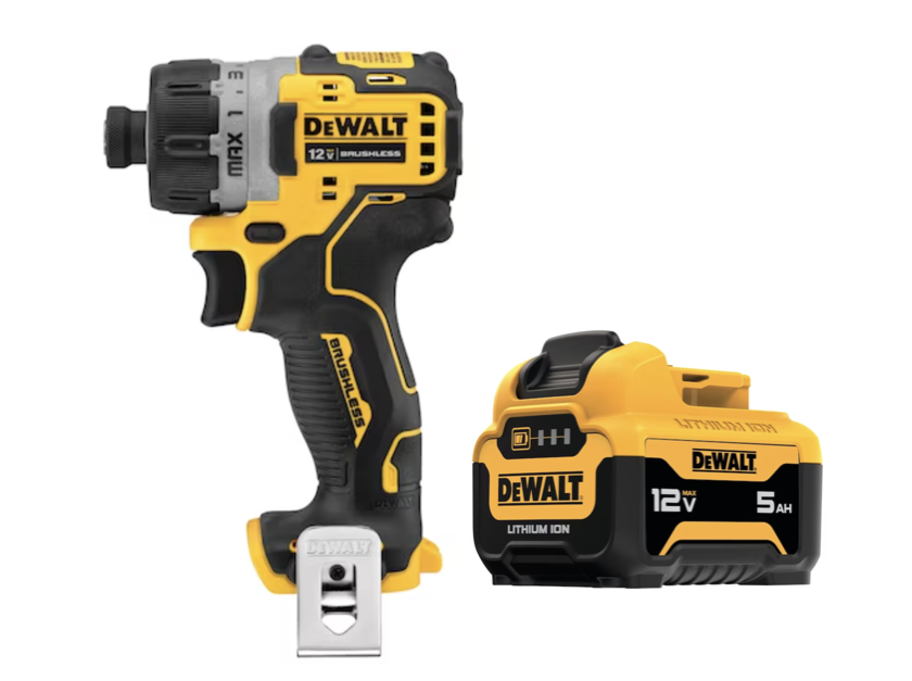 Today only: Dewalt Xtreme 12-volt max screwdriver + FREE battery for $109