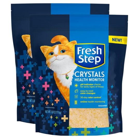 14-lbs Fresh Step cat litter with health monitoring crystals for $21