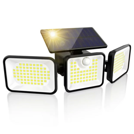 Nexpure 180 LED outdoor solar motion sensor security flood lights for $24