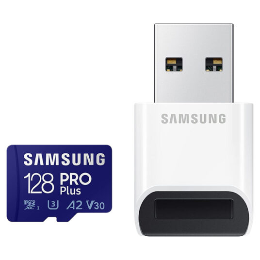 Samsung Pro Plus + reader with 126GB microSD card for $14