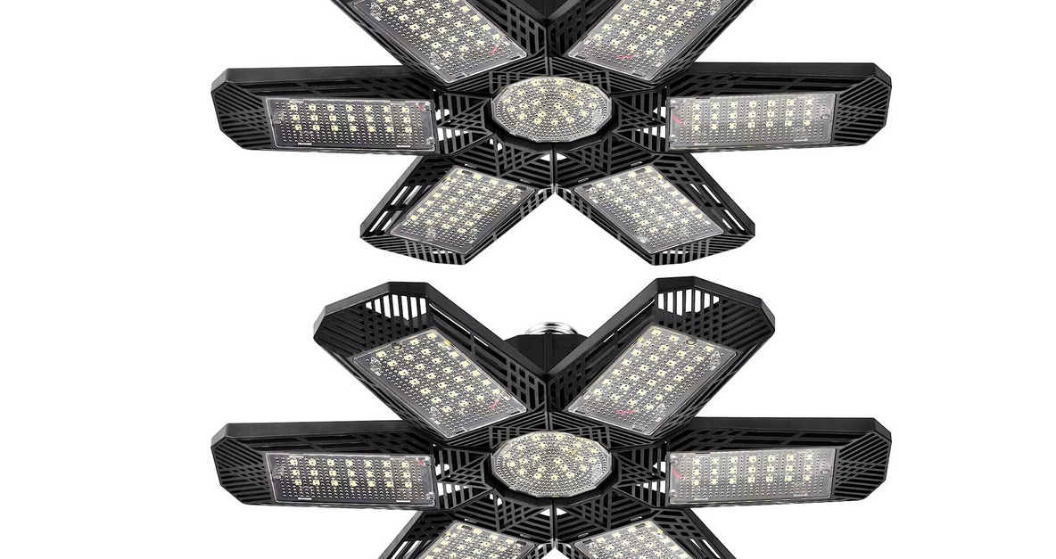 2-pack of LED garage ceiling lights for $15