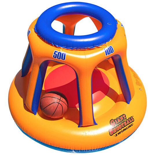 Swimline inflatable pool basketball hoop and ball for $17