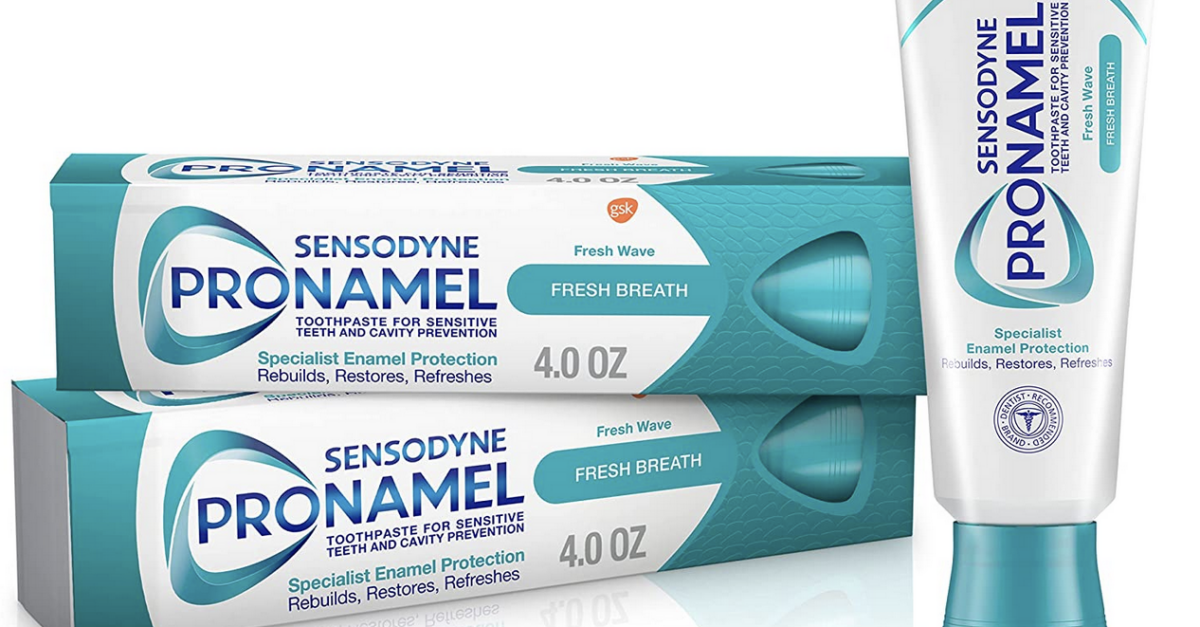 2-pack of Sensodyne Pronamel toothpaste for sensitive teeth for $9