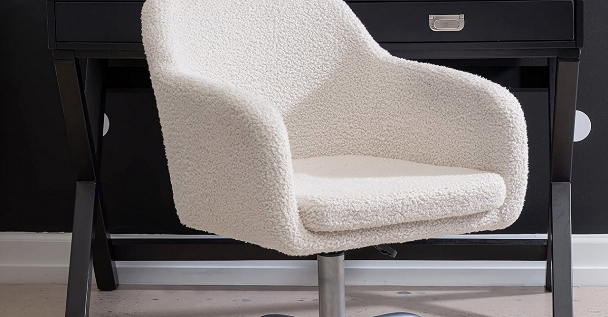 Linon Home Decor Brookly Sherpa office chair for $119