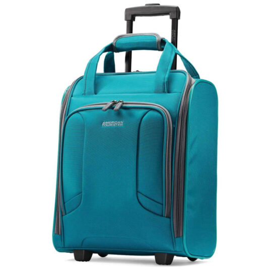 American Tourister 4 Kix expandable underseat bag for $70