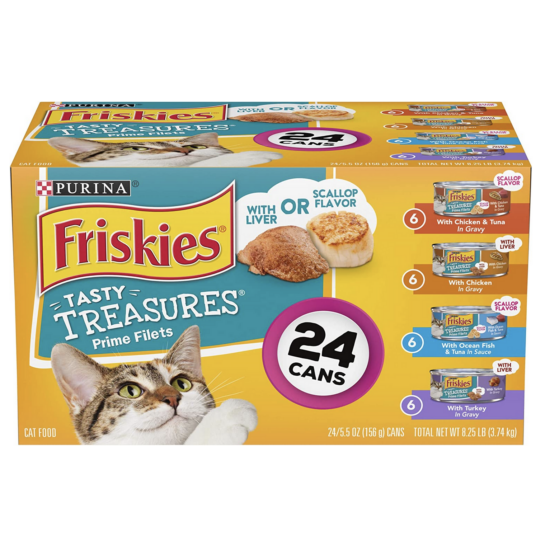 Purina Friskies 24-can cat food for $14