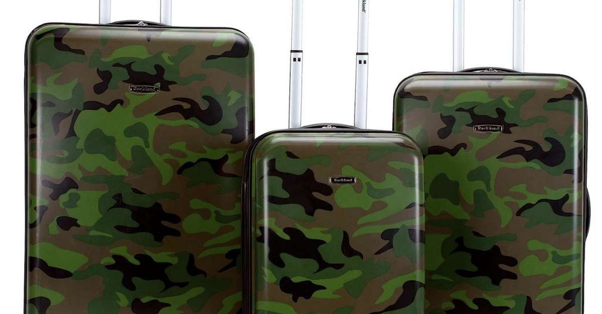 3-piece Rockland Safari hardside spinner luggage for $88