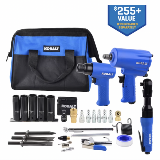 Today only: Kobalt 31-piece multipurpose air tool kit for $99