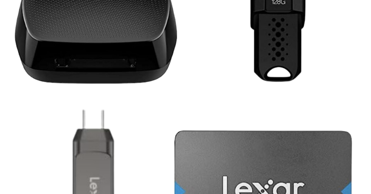 Lexar flash drives, memory cards and card readers from $12