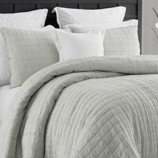 Today only: Swift Home crinkle coverlet quilt set starting at $30