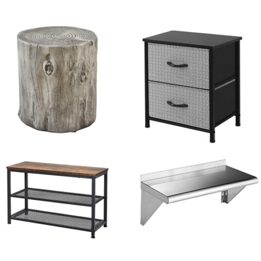 Prime members: Industrial and modern furniture and shelving from $14
