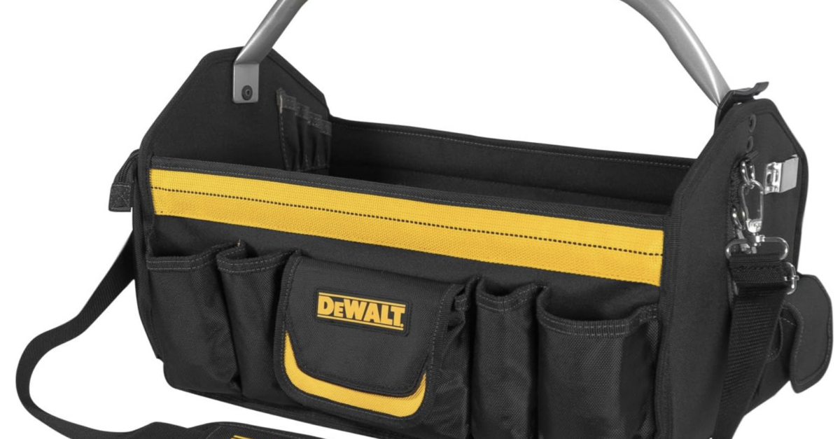 Dewalt 18″ open top tool carrier for $52
