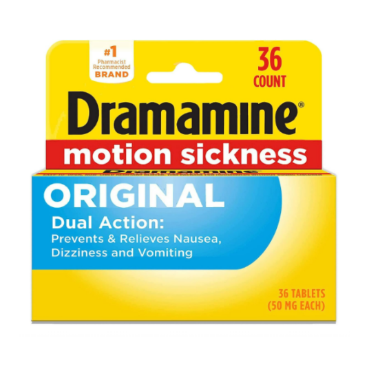 Dramamine 36-count motion sickness tablets for $4