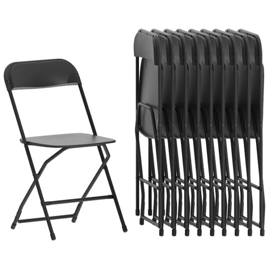 Prime members: Flash Furniture Hercules 10-pack plastic folding chairs for $166