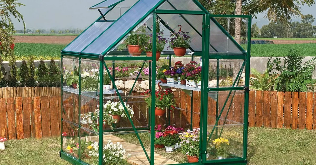 Palram – Canopia hybrid 6′ x 4′ walk-in greenhouse with roof vent for $449