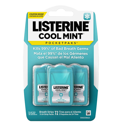 6-pack Listerine Cool Mint Pocketpaks breath strips for $6