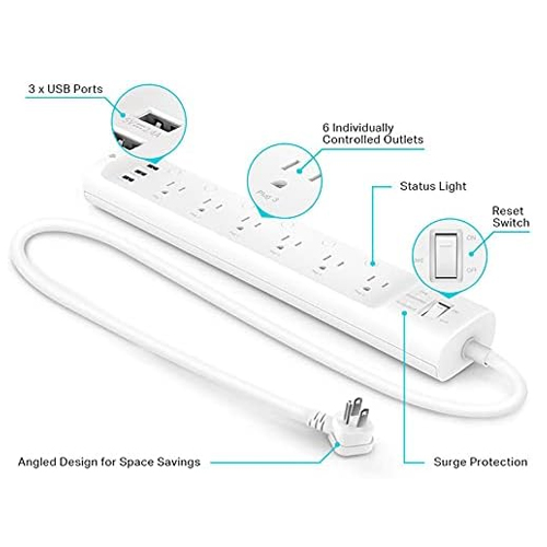Kasa 6-outlet smart plug power strip for $43