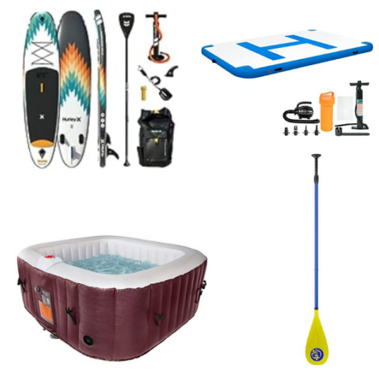 Paddle boards, floats and accessories from $19
