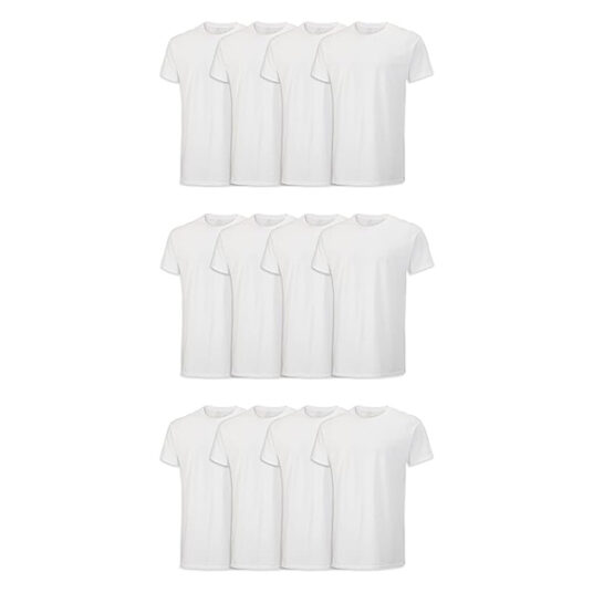 12-pack Fruit of the Loom men’s Eversoft Stay Tucked crew shirts for $25