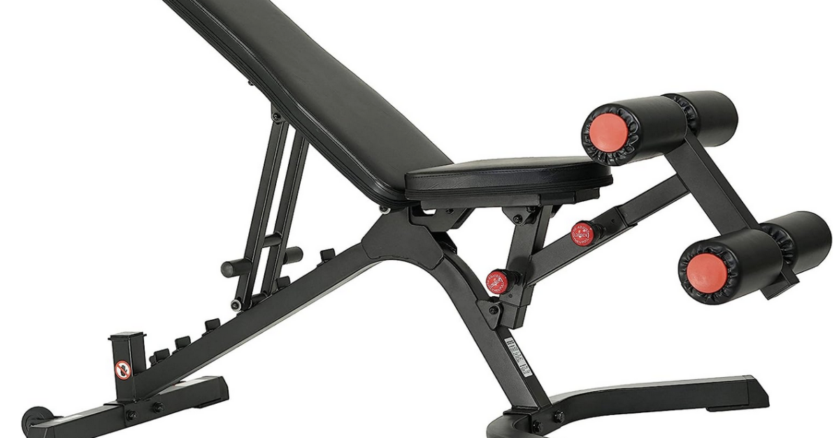 Sunny Health & Fitness heavy duty workout bench for $126