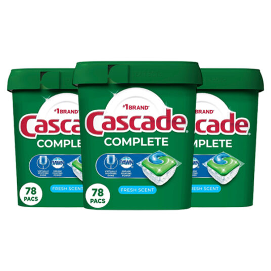 234-count Cascade Complete dishwasher pods for $37