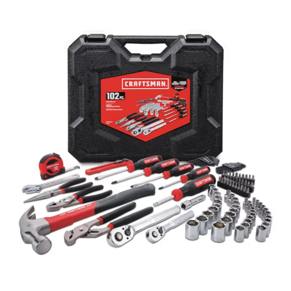 Today only: Craftsman 102-piece household tool set with hard case for $89