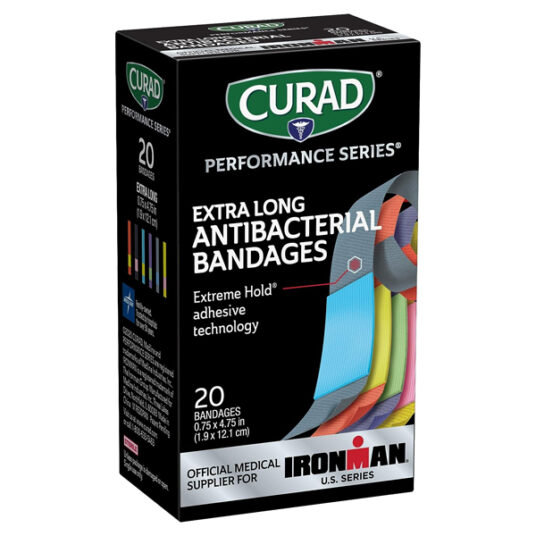 Curad Performance Series Ironman antibacterial bandages for $3