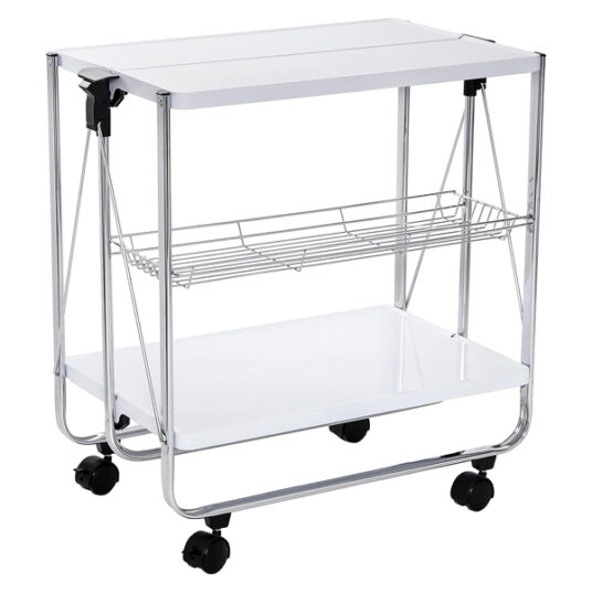 Honey-Can-Do modern foldable kitchen cart with wheels for $35