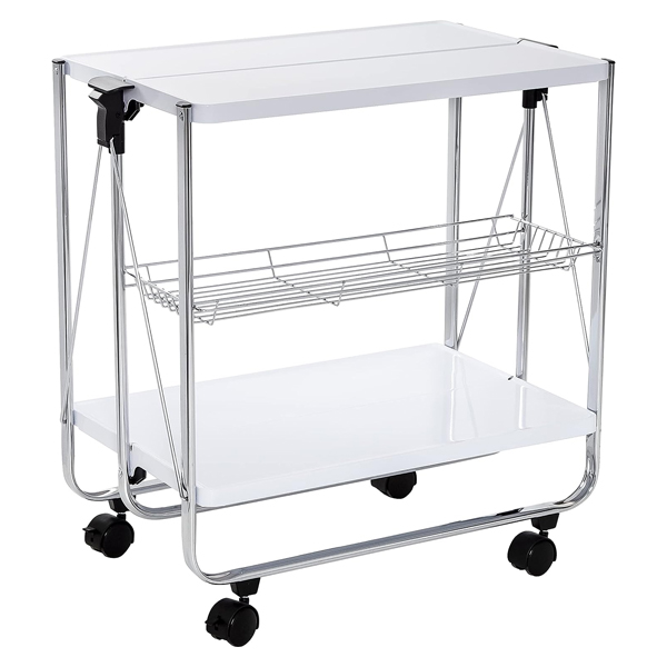 Honey-Can-Do modern foldable kitchen cart with wheels for $35 - Clark Deals