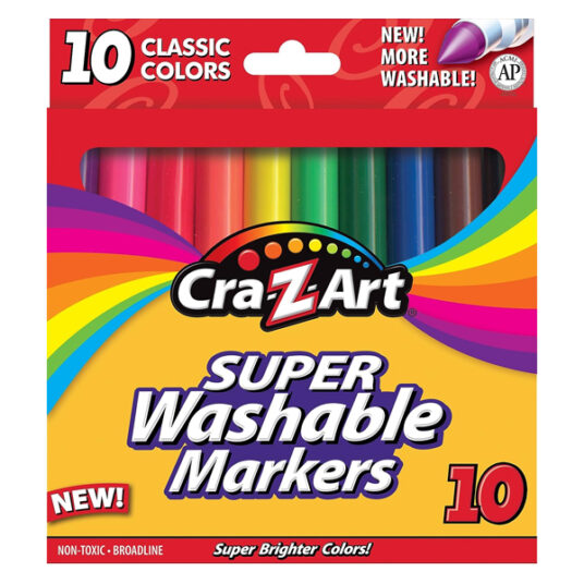 Craz-Z-Art Classic washable broadline markers for 75 cents