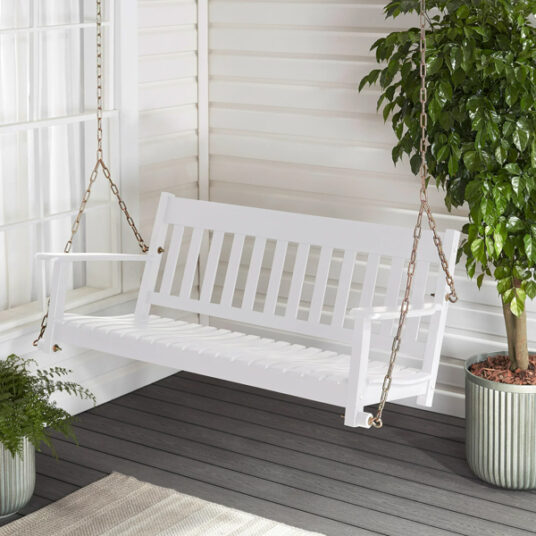 Better Homes & Gardens Delahey outdoor porch swing for $98