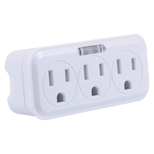 GE 3-outlet extender wall tap with guide light for $4