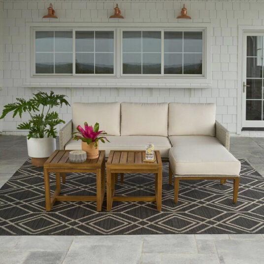 5-piece Better Homes & Gardens Davenport sofa lounger with 2 tables for $247