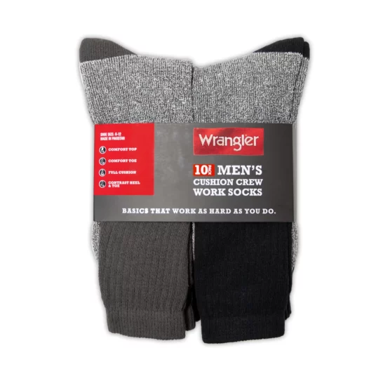 10-pair Wrangler men’s heavy boot socks for $10