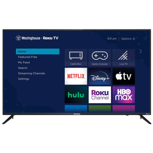 Today only: 55″ Westinghouse 4K UHD smart Roku TV for $220