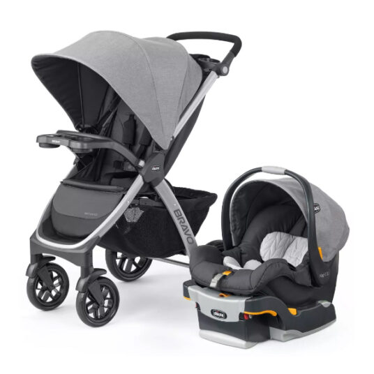 Chicco Bravo 3-in-1 quick fold travel system stroller & car seat for $280