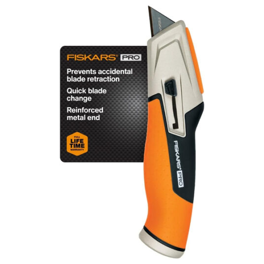 Fiskars Pro retractable utility knife for $11