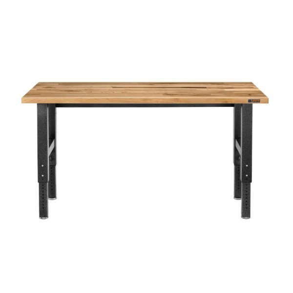 Gladiator 6 ft. adjustable height birch top workbench for $265