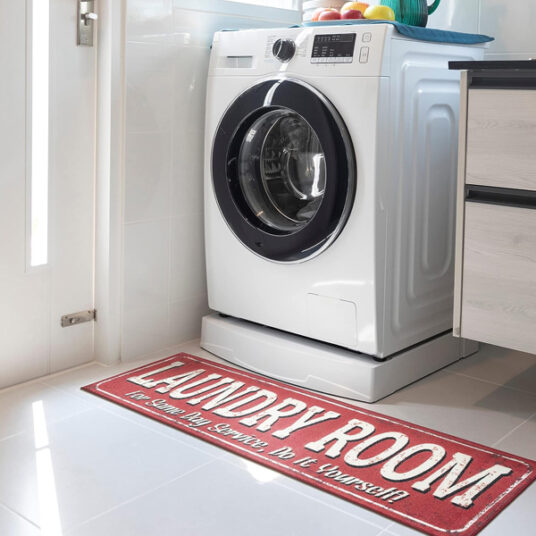 Laundry room machine washable non-slip rug for $6