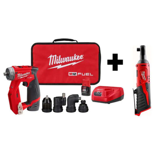 Milwaukee M12 Fuel 12V brushless cordless drill driver kit for $199